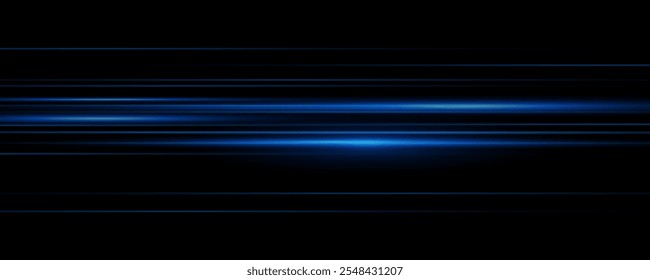 Light blue motion, cyan glowing neon lines. Sun ray glow abstract shine light effect starburst beam sunshine glowing isolated image. Realistic sun rays. 