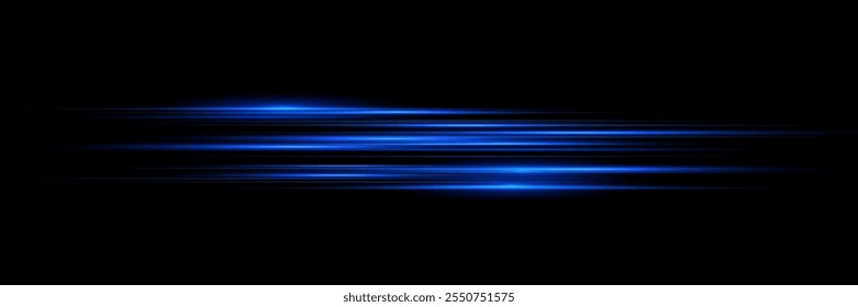 Light blue motion, cyan glowing neon lines. Sun ray glow abstract shine light effect starburst beam sunshine glowing isolated image. Realistic sun rays. 