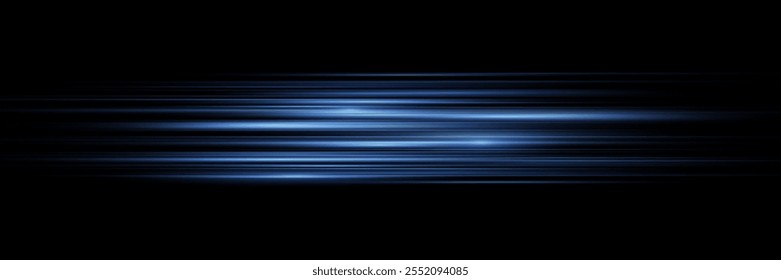 Light blue motion, cyan glowing neon lines. Sun ray glow abstract shine light effect starburst beam sunshine glowing isolated image. Realistic sun rays. 