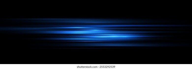 Light blue motion, cyan glowing neon lines. Sun ray glow abstract shine light effect starburst beam sunshine glowing isolated image. Realistic sun rays. 