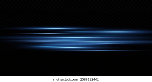 Light blue motion, cyan glowing neon lines.The effect of speed. 