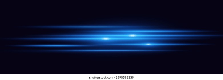Light blue neon lines. Sun rays glow.Vector illustration.