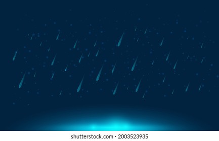 Light blue night sky with star drop pattern.Star in the night sky background.