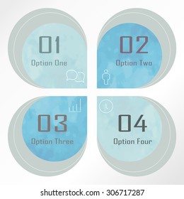 Light blue number circle banner