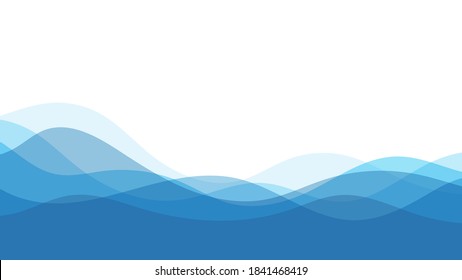 Light blue ocean wave fluid layer background vector illustration