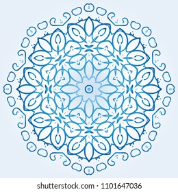 light blue octagonal, symmetric geometric elements of the pattern. For design and creativity
