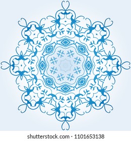 light blue octagonal, symmetric geometric elements of the pattern. For design and creativity