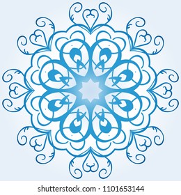 light blue octagonal, symmetric geometric elements of the pattern. For design and creativity