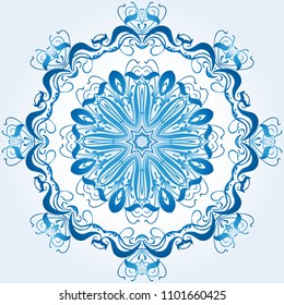 light blue octagonal, symmetric geometric elements of the pattern. For design and creativity