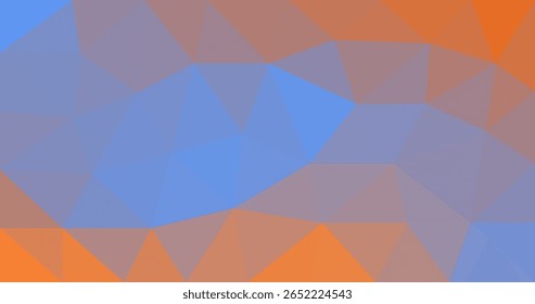 light blue and light orange abstract low polygonal stylize background