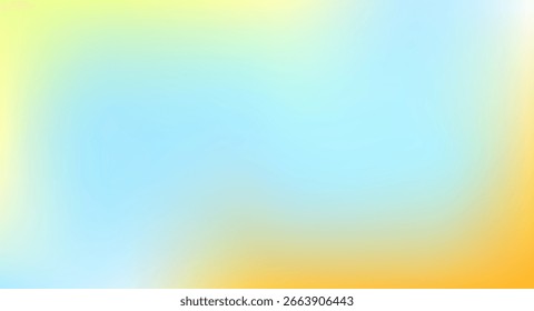 Hellblauer und orangefarbener Farbverlauf mit einem weichen, unscharfen Effekt, der einen warmen, aber erfrischenden abstrakten Hintergrund erzeugt.