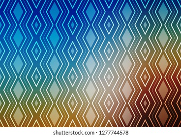 Light Blue, Orange vector layout with lines, rectangle. Colorful illustration with lines, cubes on abstract template. Pattern for ads, posters, banners.