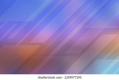 Light Blue, Oraqnge vector layout with flat lines. Shining colored illustration with sharp stripes. Best design for your ad, poster, banner.