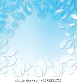 Light Blue Ornamental Drops Background