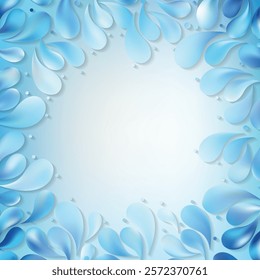 Light Blue Ornamental Drops Background