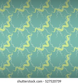 Light blue ornamental seamless pattern background in maze style. Simple puzzle repeatable backdrop. Vivid, graphical design for textile, packing-paper, banner or other purpose. Actual design.