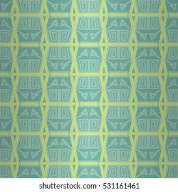 Light blue ornamental seamless pattern background in greek style.