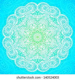 Light blue ornate lacy romantic vintage background