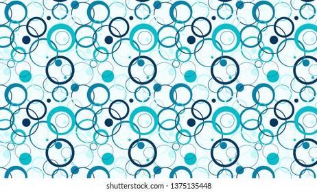 Light Blue Overlapping Circles Pattern Vector Graphic
