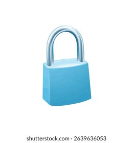 Light blue padlock security privacy protection safe digital lock