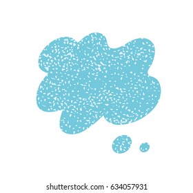 Light blue paint or ink splash blot vector isolated.