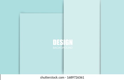 Fondo de corte de papel azul claro. Decoración de papel realista texturada. Vector.