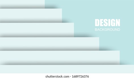 Light blue paper cut background. Realistic papercut decoration textured. Vector.