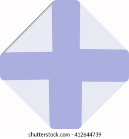 light blue paper with page curl set over white