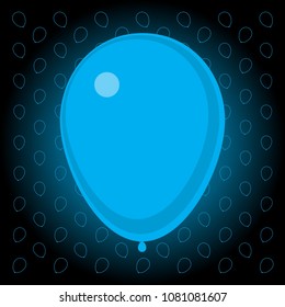 Light Blue Party Balloon with Balloons Pattern Background