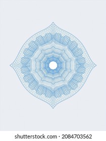 Light blue passport emblem. Vector Illustration. Detailed. 