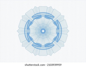Light blue passport emblem. Vector Illustration. Detailed. 