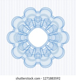 Light blue passport money rosette