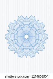 Light blue passport money rosette