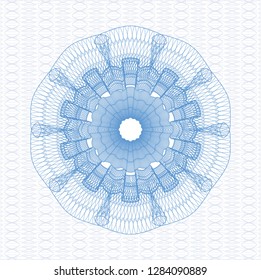 Light blue passport money rosette