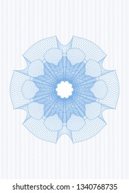 Light blue passport money rosette