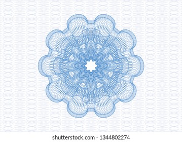 Light blue passport money rosette