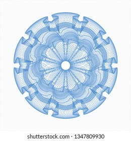 Light blue passport money rosette