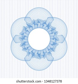 Light blue passport money rosette