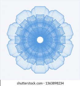 Light blue passport money rosette