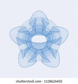 Light blue passport money rossete
