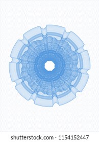Light blue passport money rossete