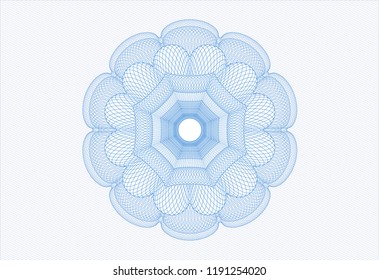 Light blue passport money rossete