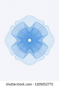 Light blue passport money rossete