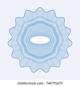Light blue passport money rossete