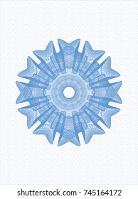 Light blue passport money rossete