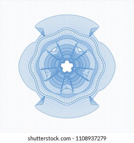 Light blue passport money style rossete