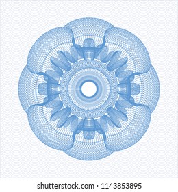 Light blue passport money style rossete