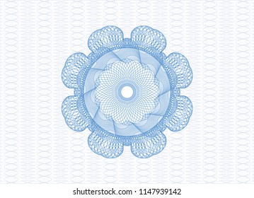 Light blue passport money style rossete