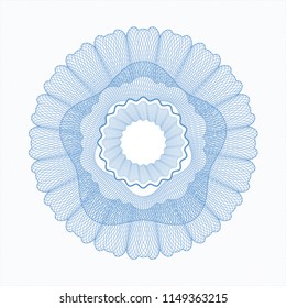 Light blue passport money style rossete