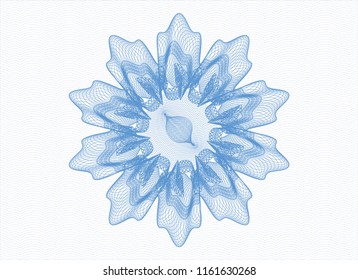Light blue passport money style rossete
